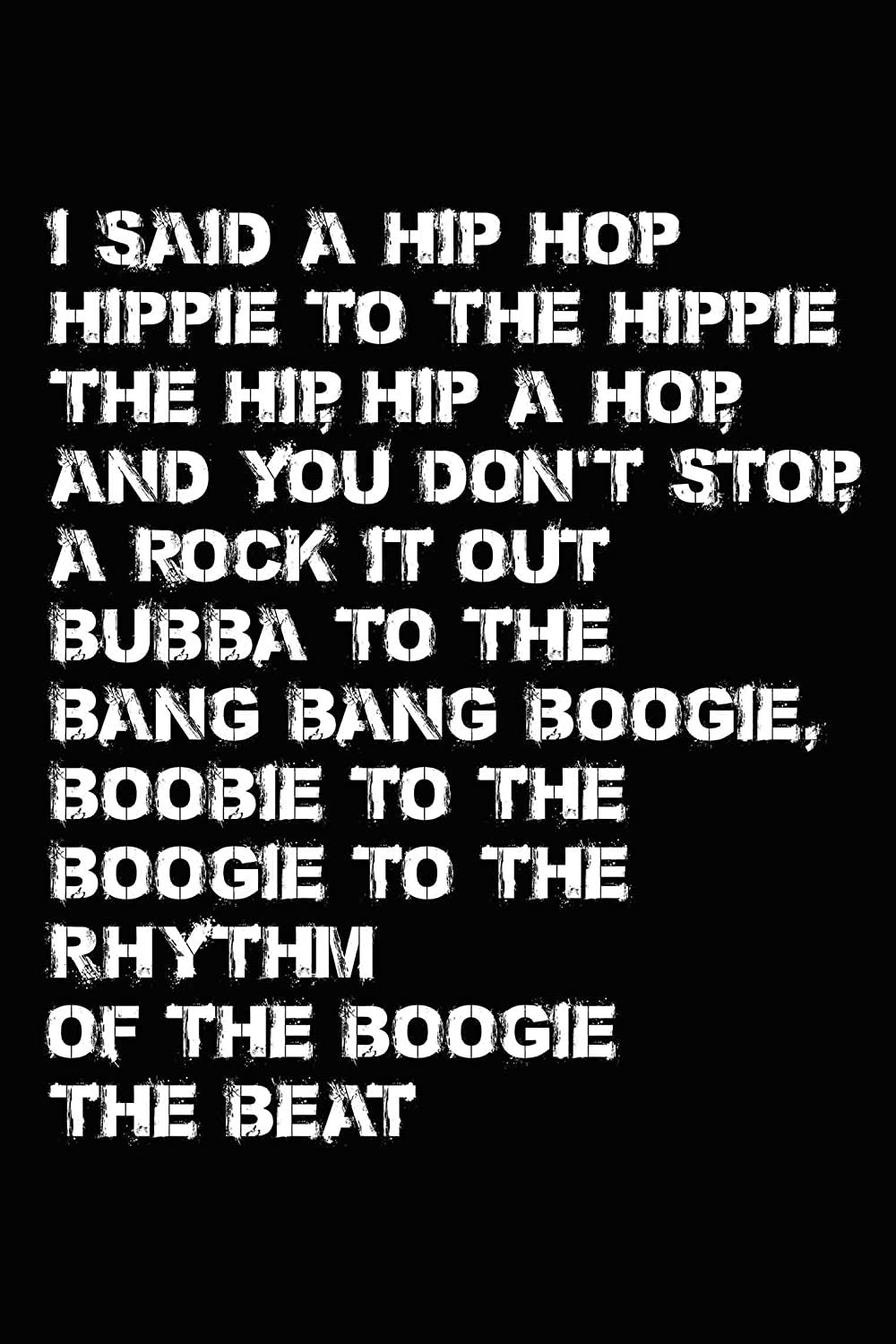 Amazon.com: Rappers Delight - The Sugarhill Gang Lyrics Canvas